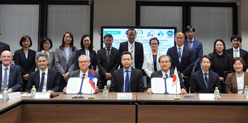 Signing Ceremony of the Collaborative Research Agreement of the SATREPS between IPL and NCGM
